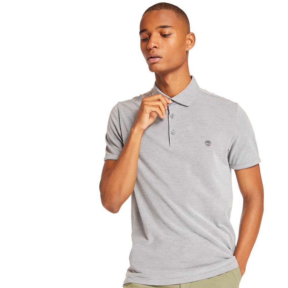 Timberland Mens Polo Baboosic Brook Slim Fit Shirt - Grey - India NW6382519